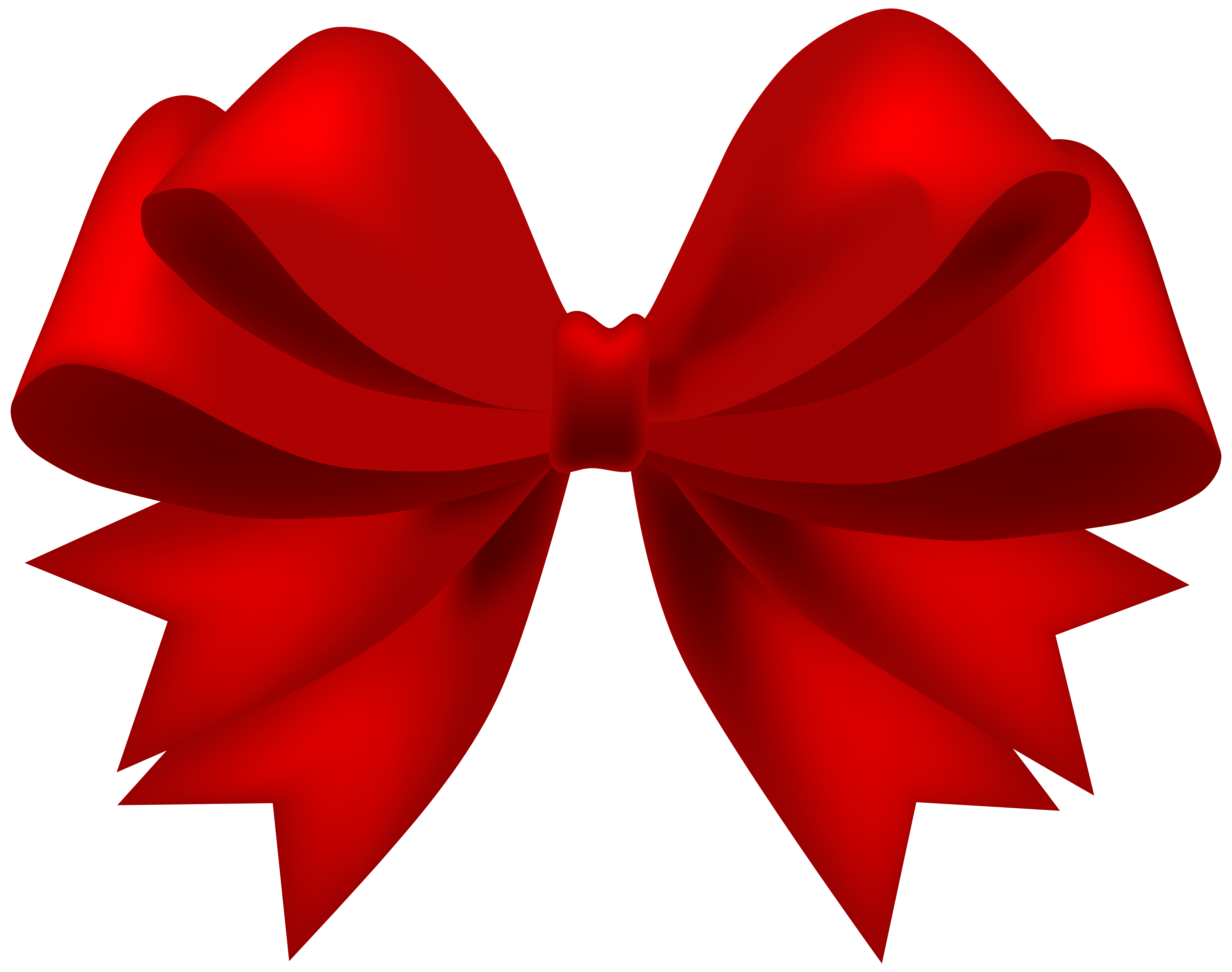 Red Bow Transparent PNG Clip Art Image.