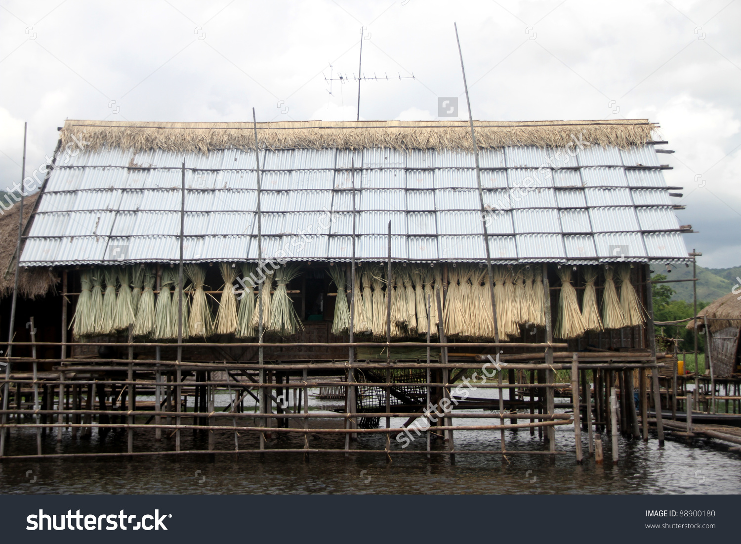 Rice Straw Under Roof House On Stock Photo 88900180.