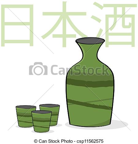 Japanese rice wine Vector Clip Art Illustrations. 60 Japanese rice.