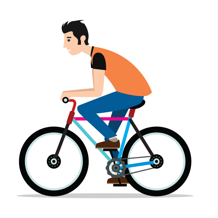 Riding Bicycle PNG.