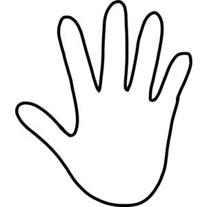 Picture Of Right Hand Hand Clipart Black And White.