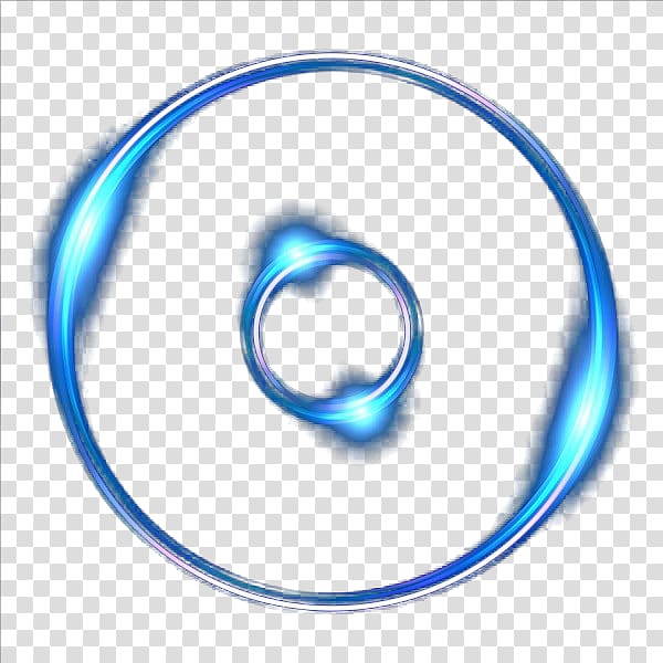Round blue light logo, Light Euclidean , Blue ring light.