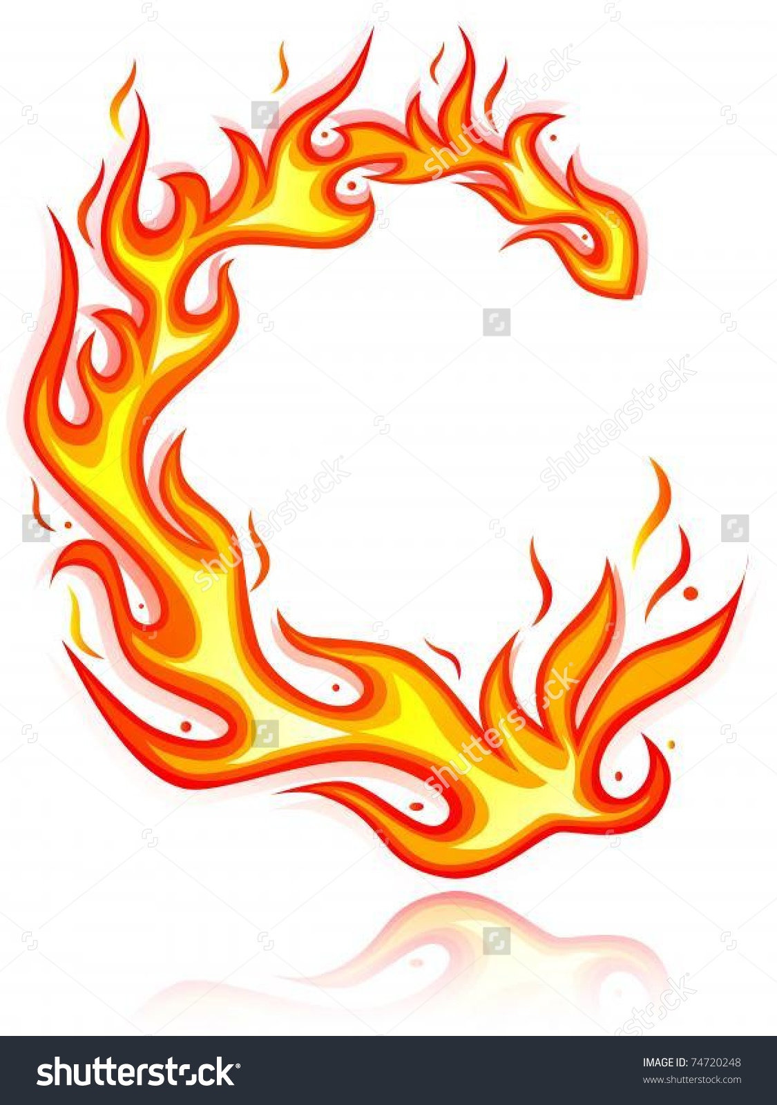 Ring Fire Stock Vector 74720248.