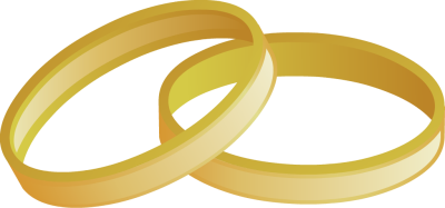 Linked Wedding Rings Clipart.