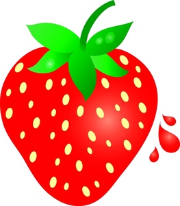 Clip Art Eating Strawberry Clipart.