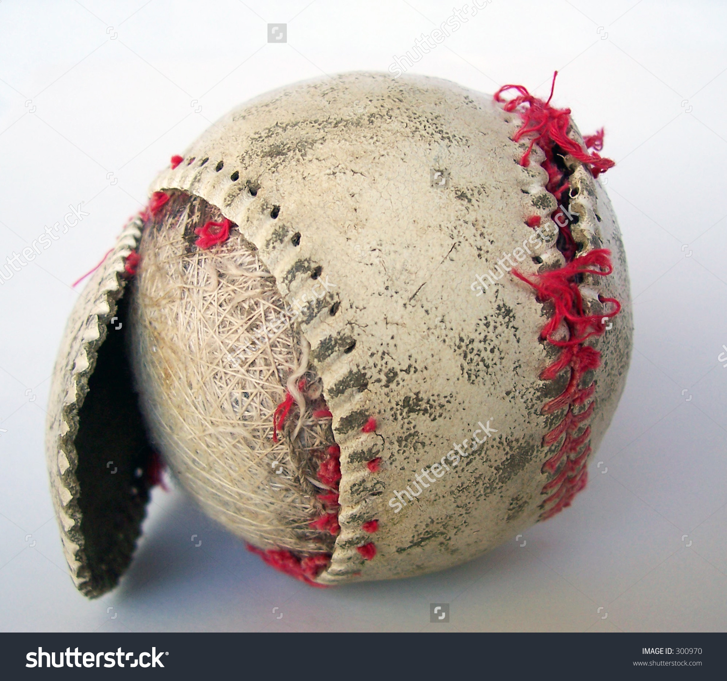 Old Torn Baseball Stock Photo 300970 : Shutterstock.