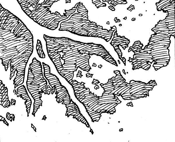 River delta clipart.