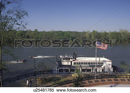 Stock Image of steam boat, Augusta, GA, Georgia, Princess Augusta.