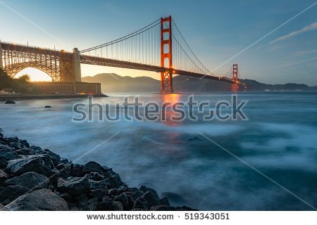 San Francisco Skyline Stock Images, Royalty.