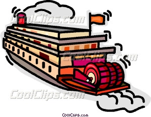 riverboat Vector Clip art.