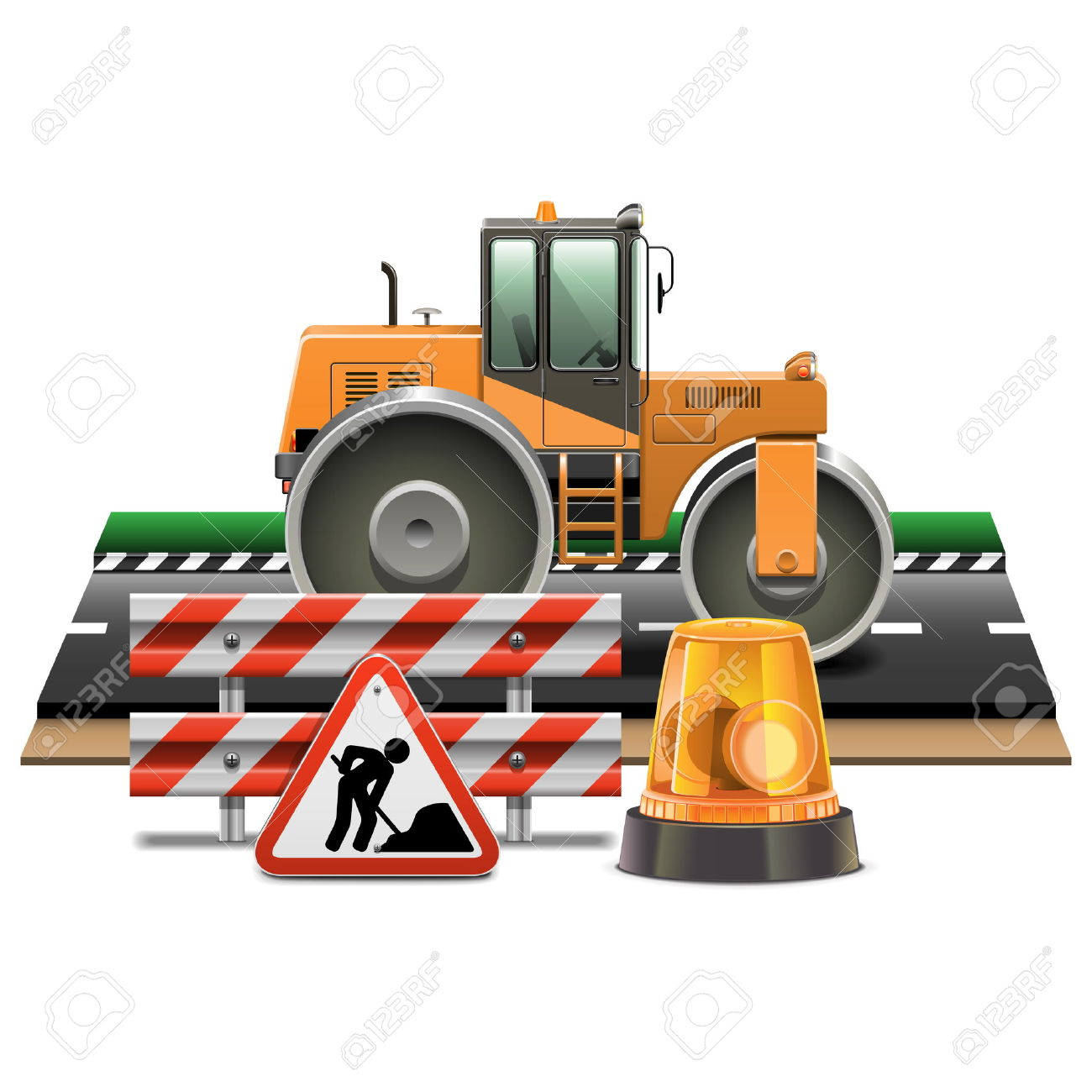 Free road construction clipart.