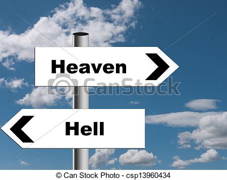 Road To Heaven Or Hell Clipart.