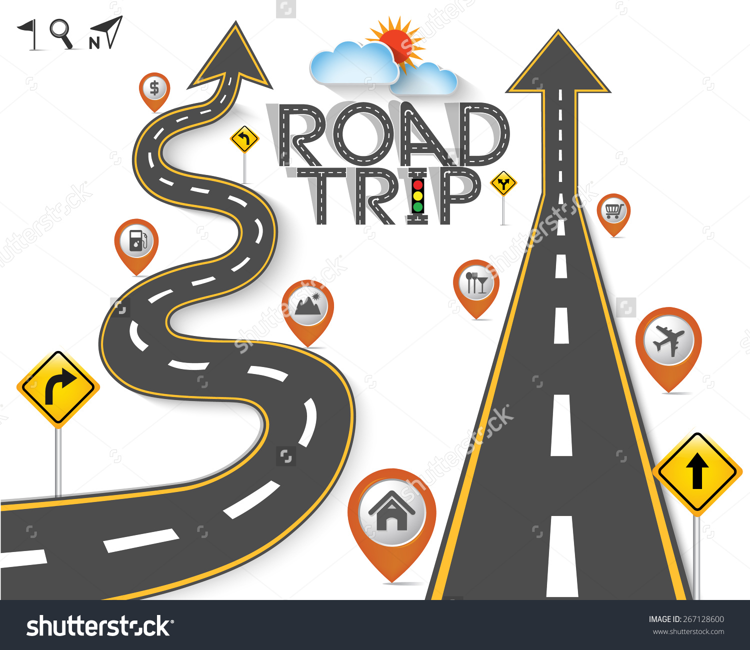 road trip map clipart - Clipground