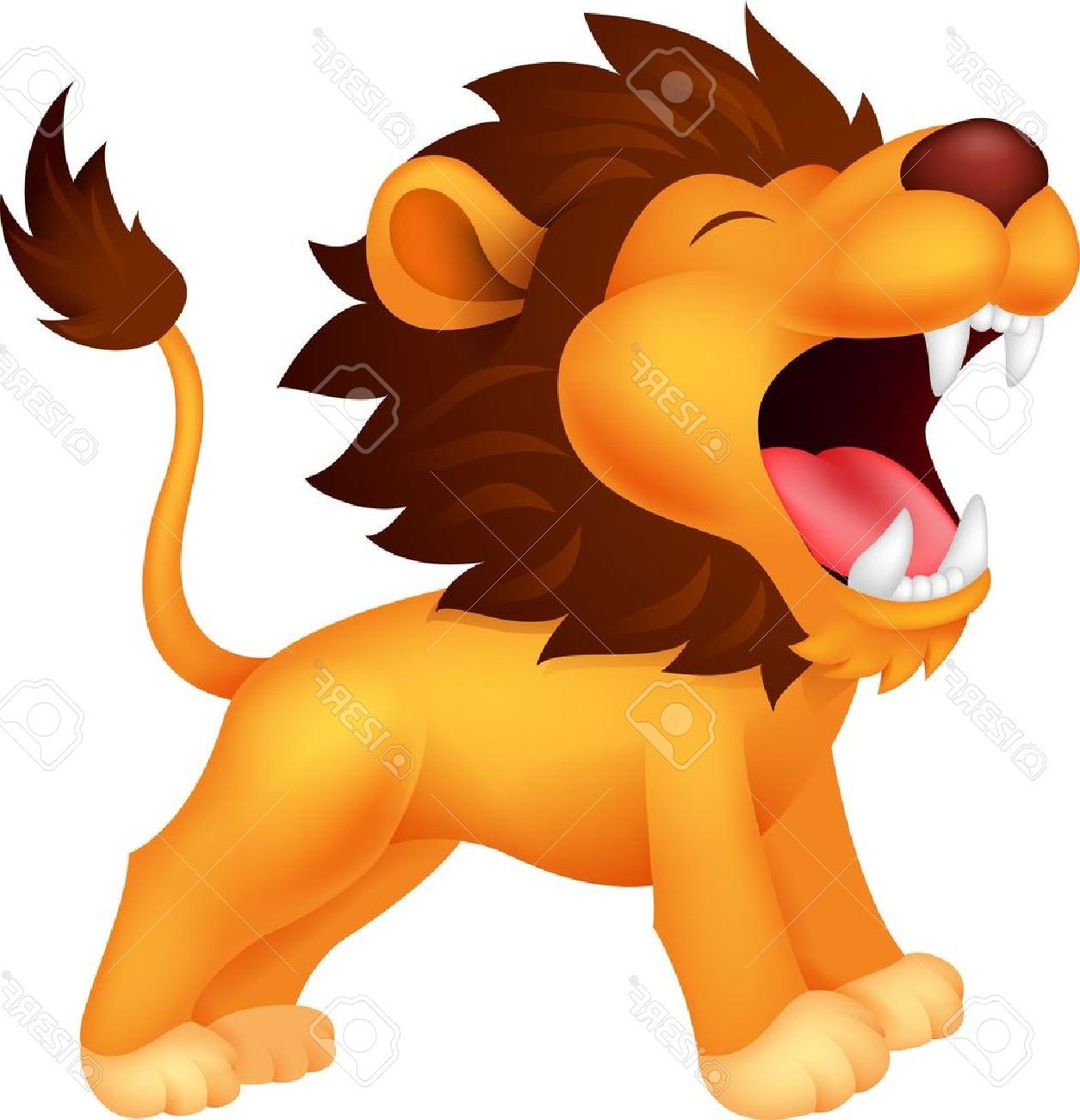 Cartoon Lion Roaring Clip Art