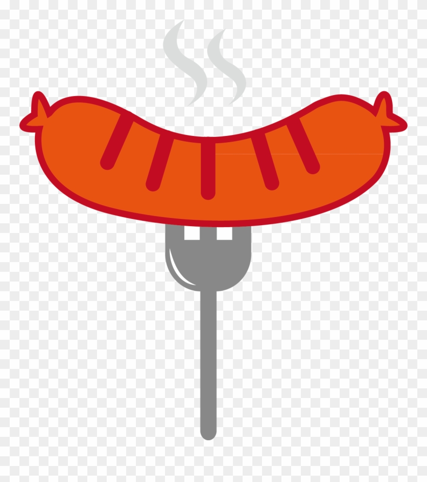 Hot Dog Sausage Bun Barbecue Cartoon Clipart (#2024125.