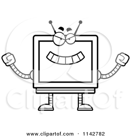 Clipart Waving Screen Robot.