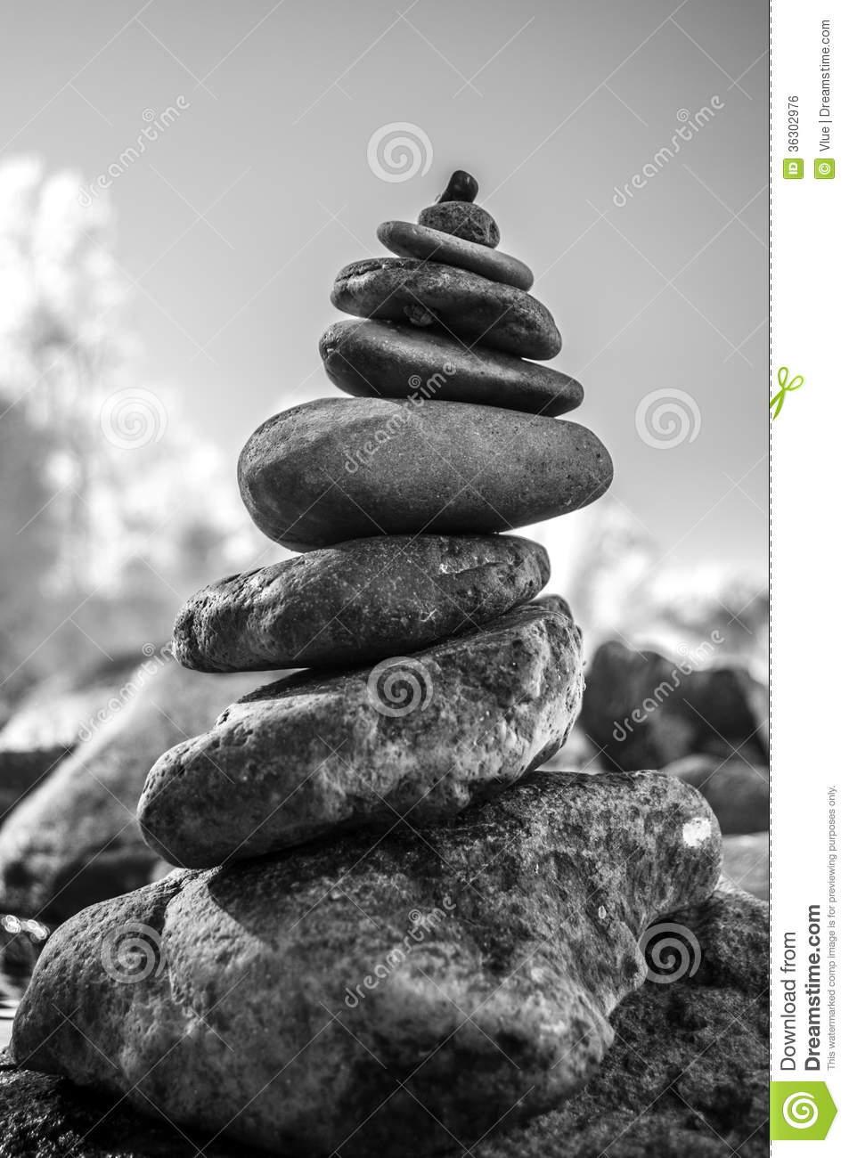 Rock Balancing Royalty Free Stock Image.