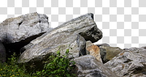 Rock Boulder Illustration, stone transparent background PNG.