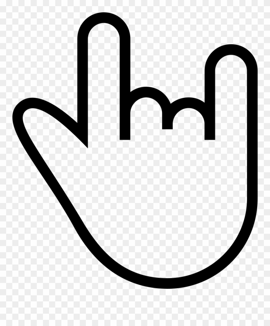 Rock N Roll Gesture Outlined Hand Symbol Comments.