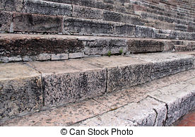Stock Photo of Old rock steps.