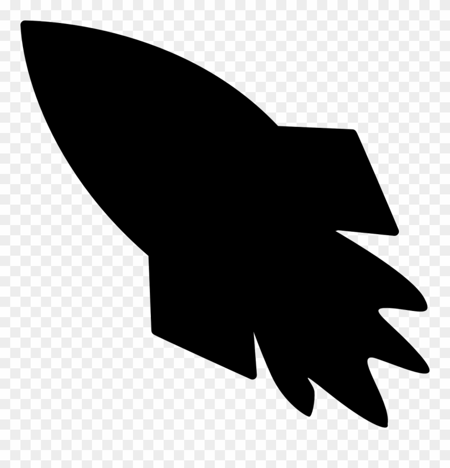 Rocket Clipart Silhouette.