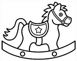 Baby rocking horse clipart.