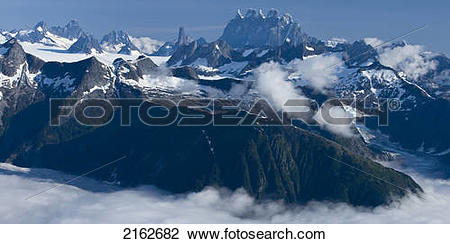 Stock Photo of View Of The Rocky Monoliths And Mendenhall Towers.