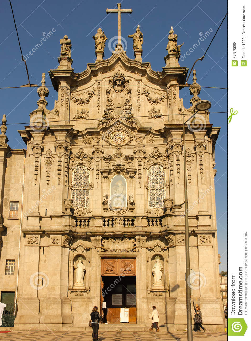 Carmo Church. Rococo Facade . Porto. Portugal Editorial Stock.