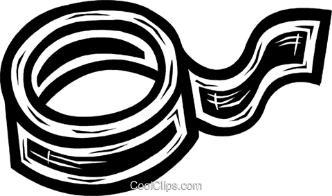roll of tape Royalty Free Vector Clip Art illustration.