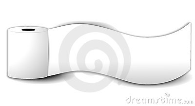 Toilet Paper Swoosh Banner Royalty Free Stock Image.