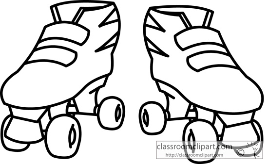 Roller Skating Shoes Clipart.