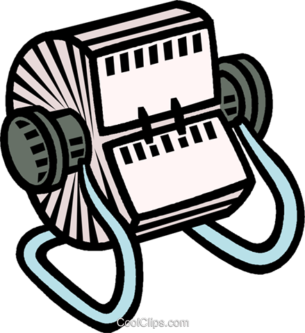 index cards, rolodex Royalty Free Vector Clip Art.