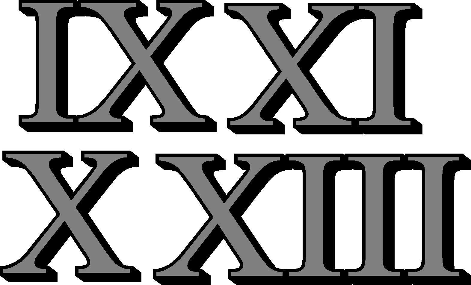 Roman numerals clipart - Clipground