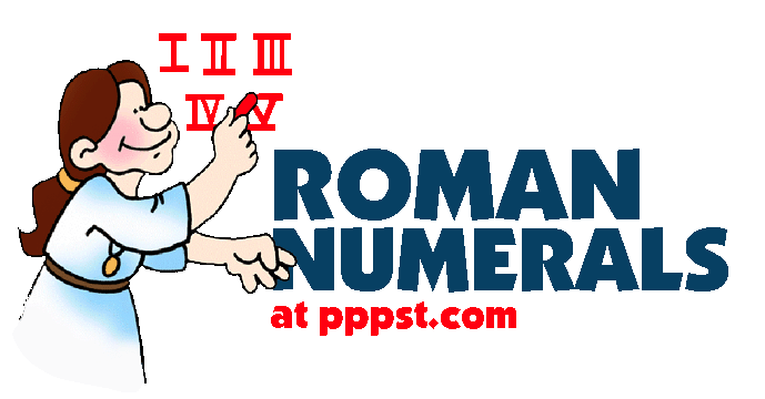 Clipart roman numerals.
