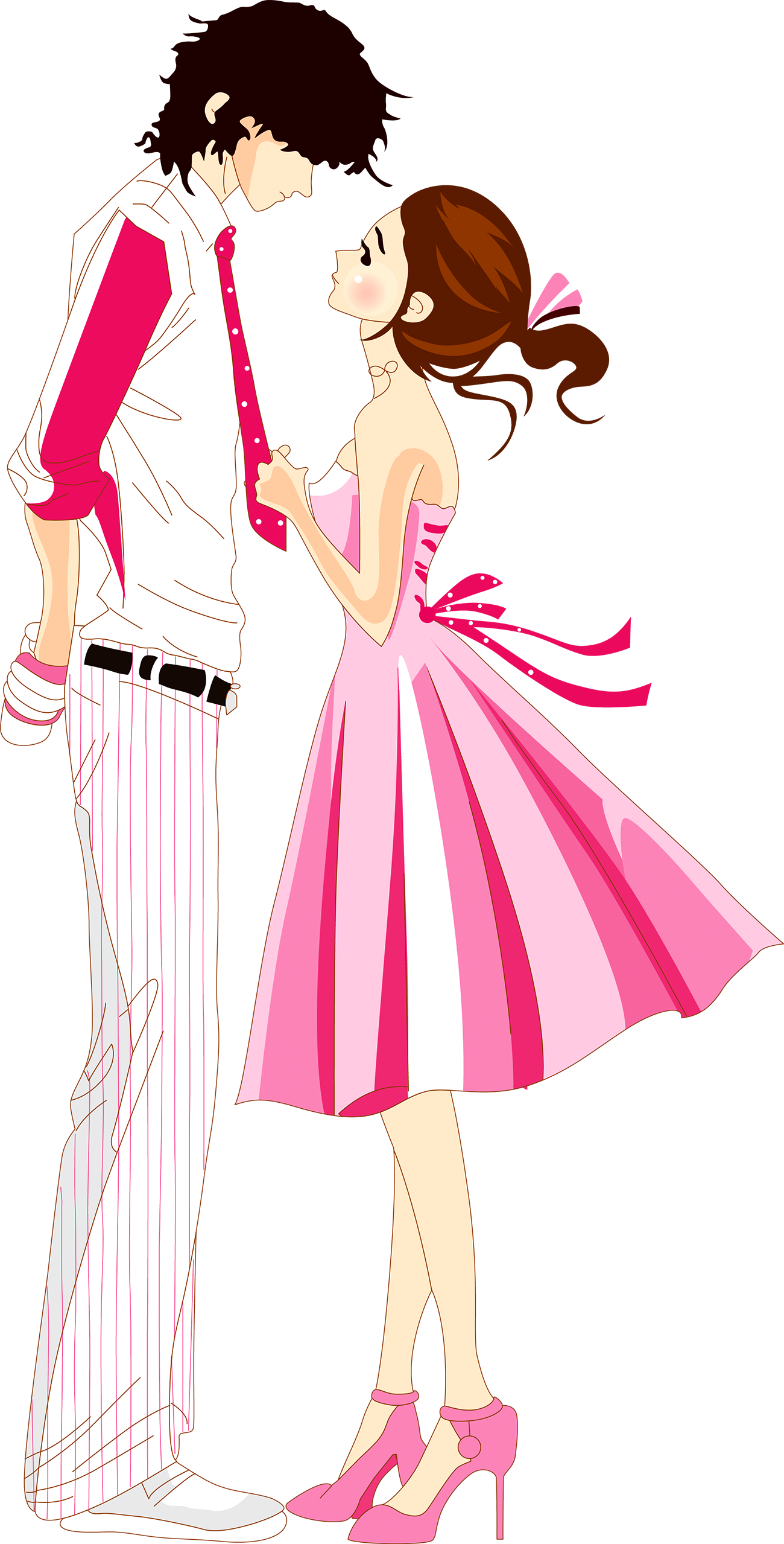 Download Love Romantic Cartoon Png PNG Image with No.