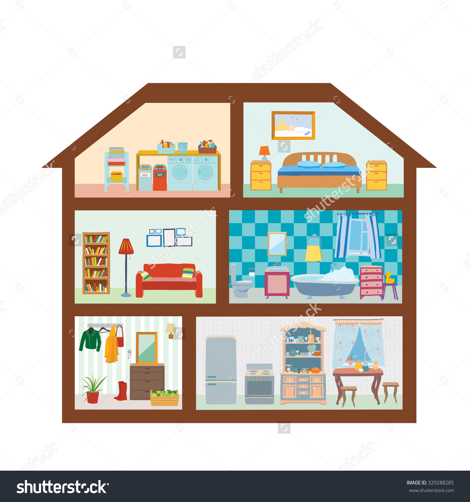 ROOMS OF THE HOUSE CLIPART - 445px Image #15