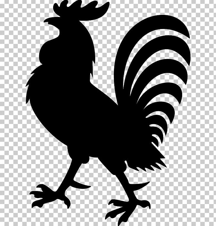Rooster Silhouette PNG, Clipart, Animals, Beak, Bird, Black.