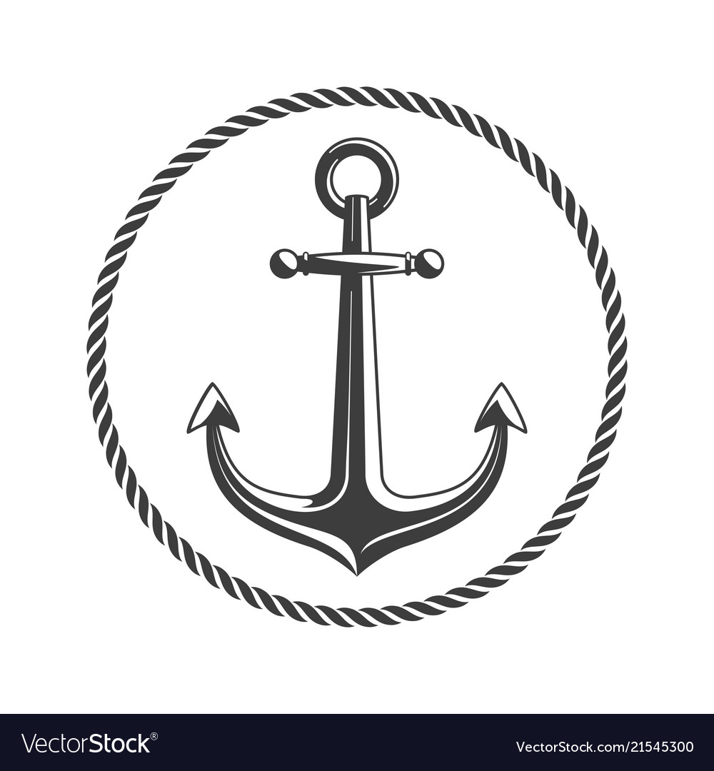 Anchor with circular rope.