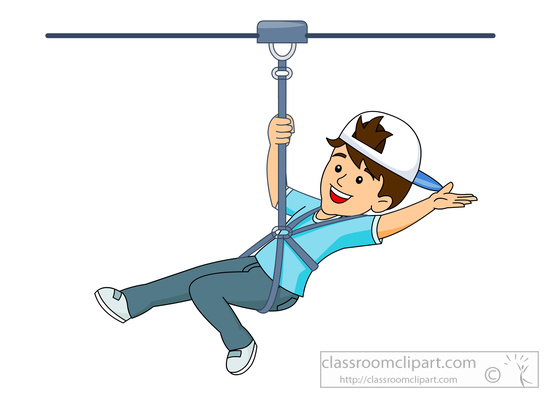 Zip lining clipart.