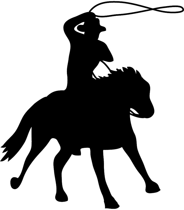 Roping Riding Clipart.