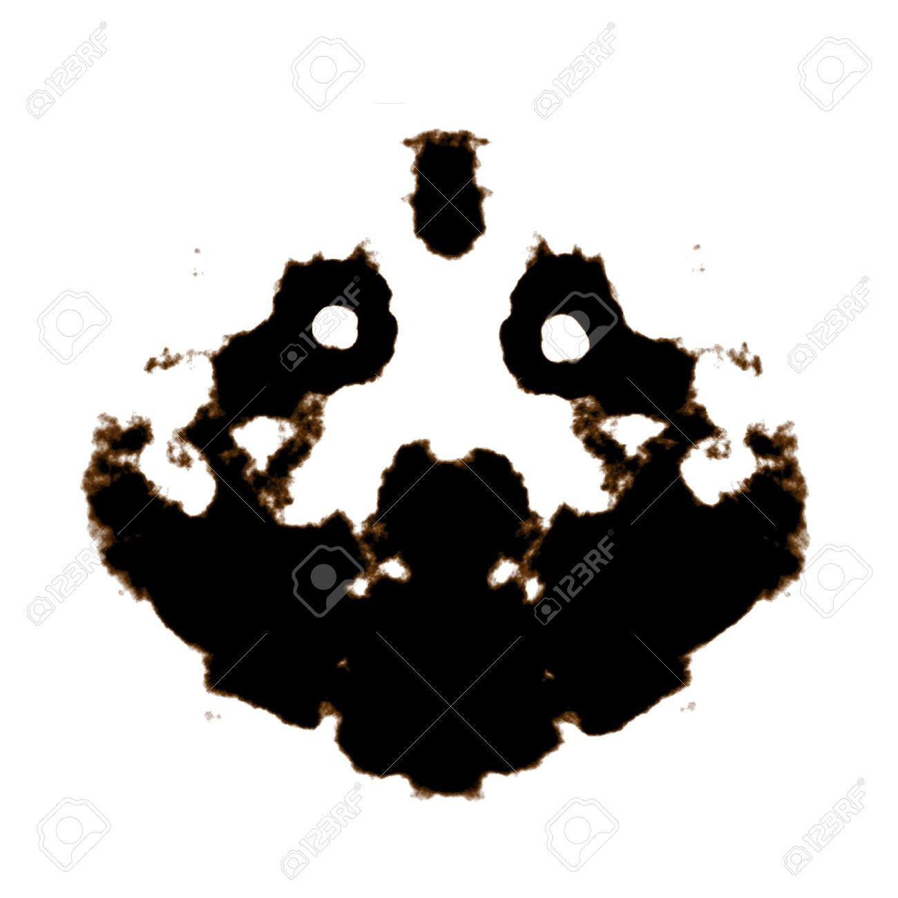 Rorschach Test Of An Ink Blot Card Stock Photo, Picture And.