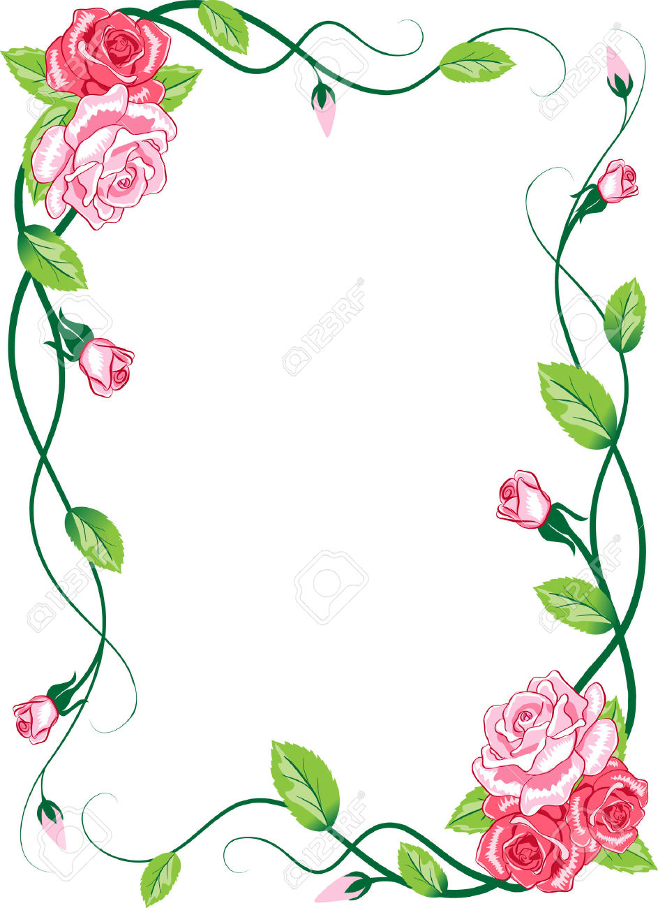 Download rose flower borders - Clipground