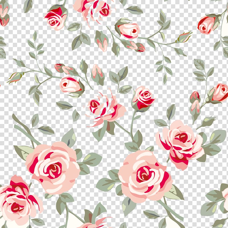 Brown and red flowers illustration, Rose Flower Floral.