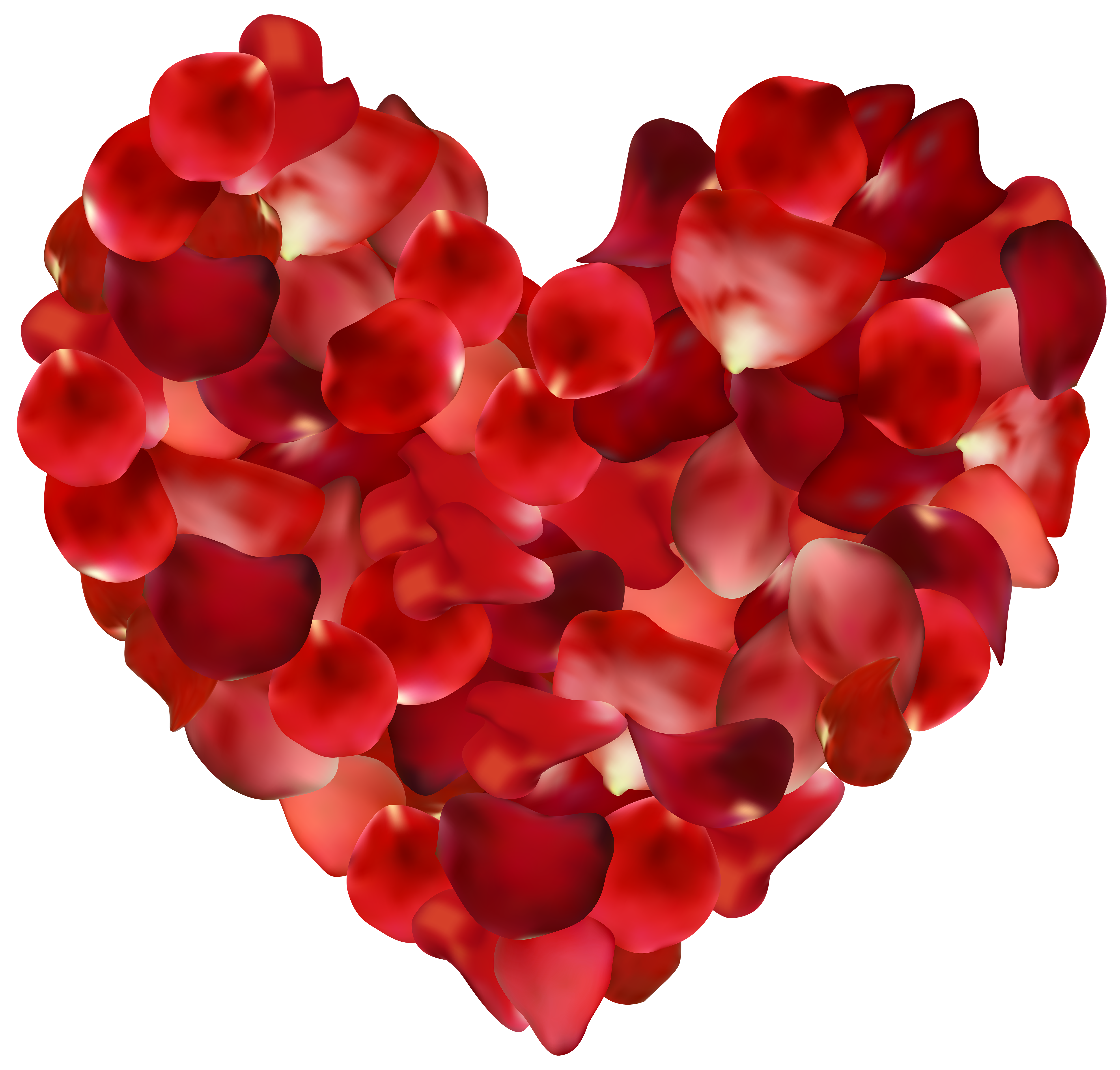 Rose Petals Hearts Transparent PNG Clip Art Image.