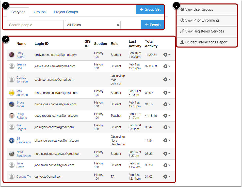 Viewing the Roster: Canvas Orientation for Library Support.