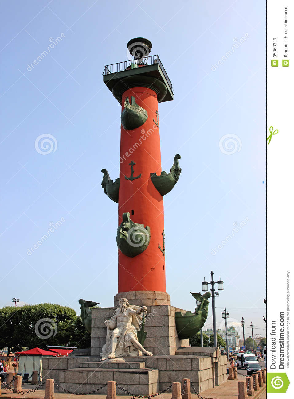 Rostral Columns In St. Petersburg Royalty Free Stock Images.