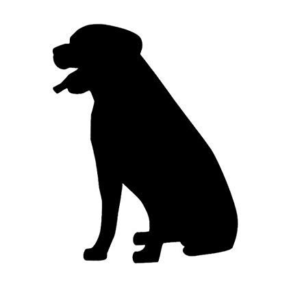 Amazon.com: Rottweiler Dog Silhouette Vinyl Decal Window.
