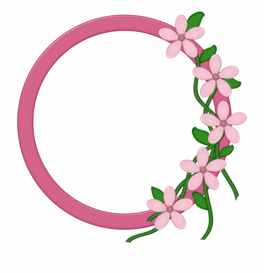 Floral Round Frame Png Picture.