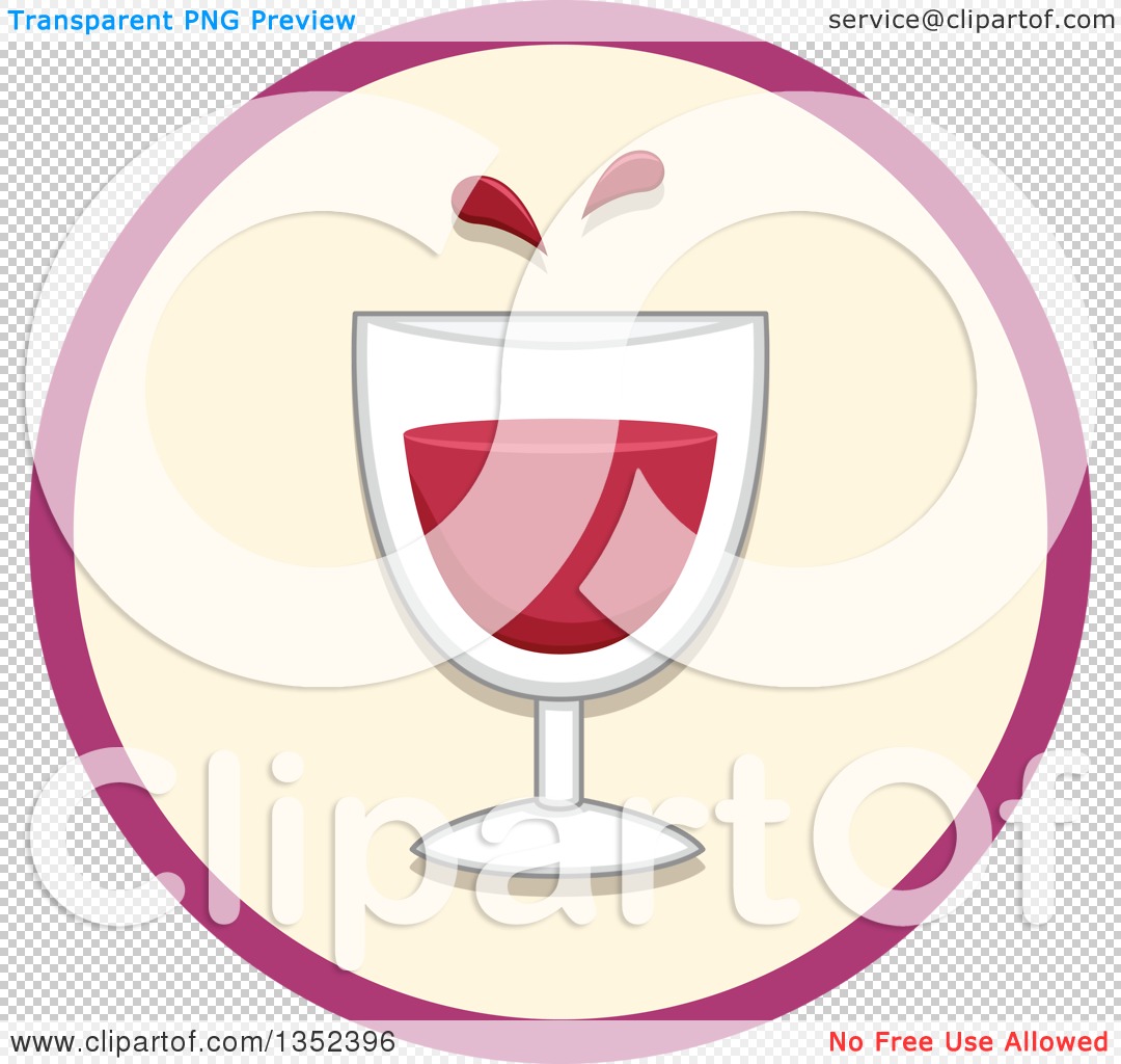 Clipart of a Round Glass of Blood Icon.