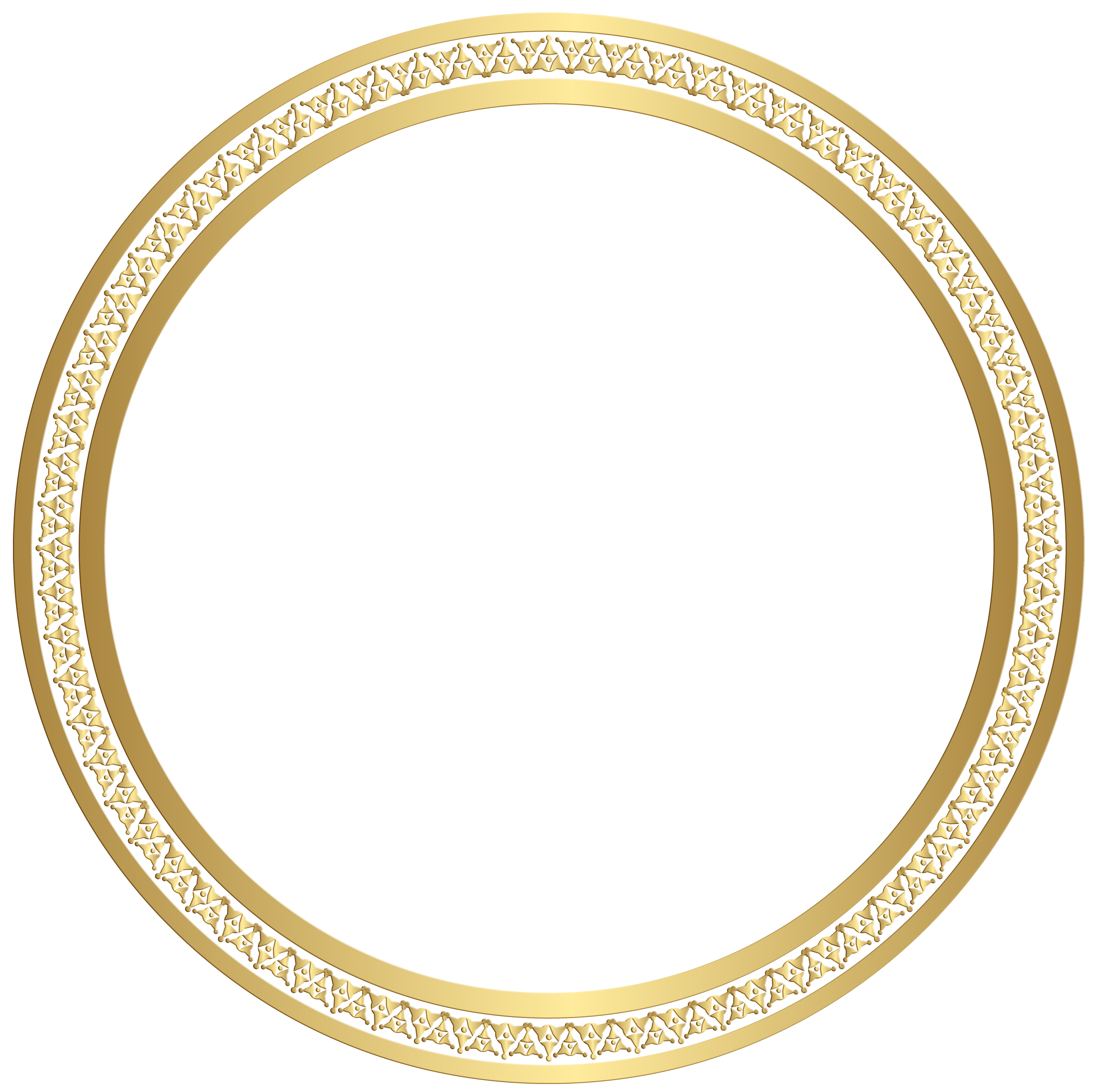 Round Golden Border Frame Transparent Png Clip Art Clip Art Free Clip